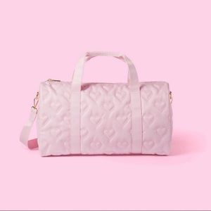 Stoney Clover Lane x Target Collab light Pink Quilted Hearts Duffle bag